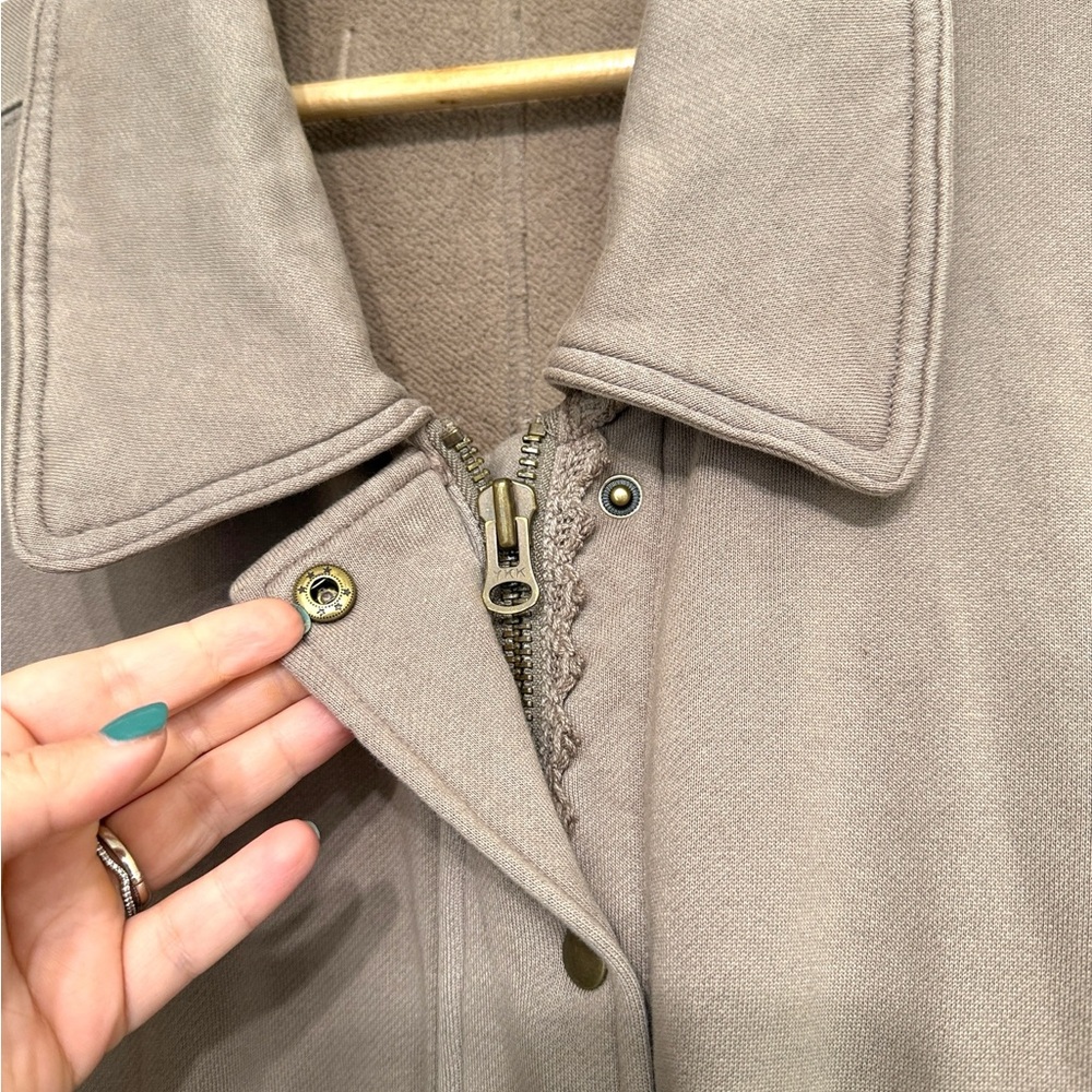 Free People Jacket Alexa Sweatshirt Size XL - Picture 5 of 13